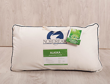 Nordream - Almohada plumón Alaska. 1 funda. Densidad Media
